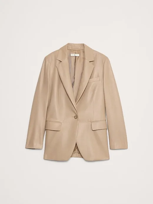 Boyfriend Leather Blazer sold by Banana Republic product image thumbnail 4