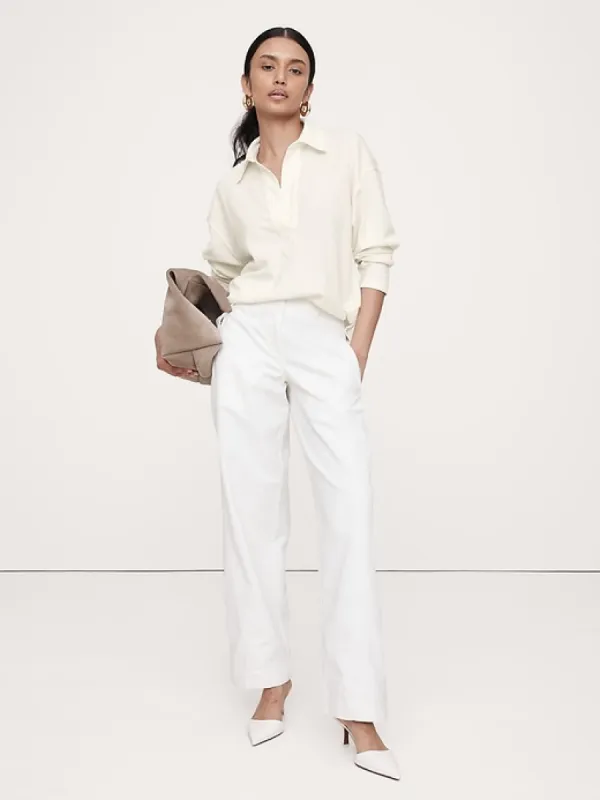 Oversized Wool-Blend Scuba Polo made by Banana Republic