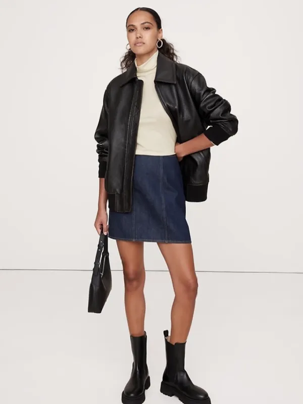 Wool-Blend Turtleneck T-Shirt sold by Banana Republic