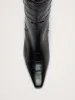 Italian Embossed Leather Mid-Heel Boot sold by Banana Republic