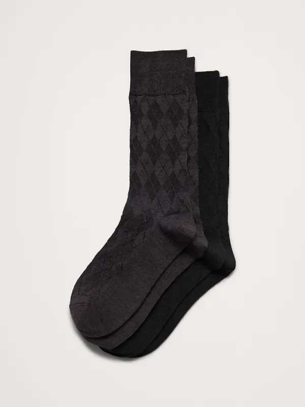 Breathe Merino Sock 2-Pack sold by Banana Republic