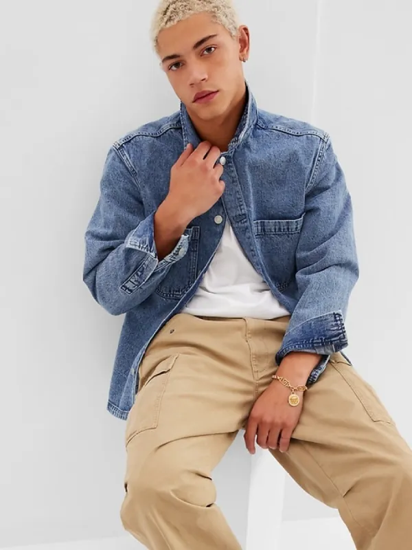 Denim Utility Overshirt sold by GAP