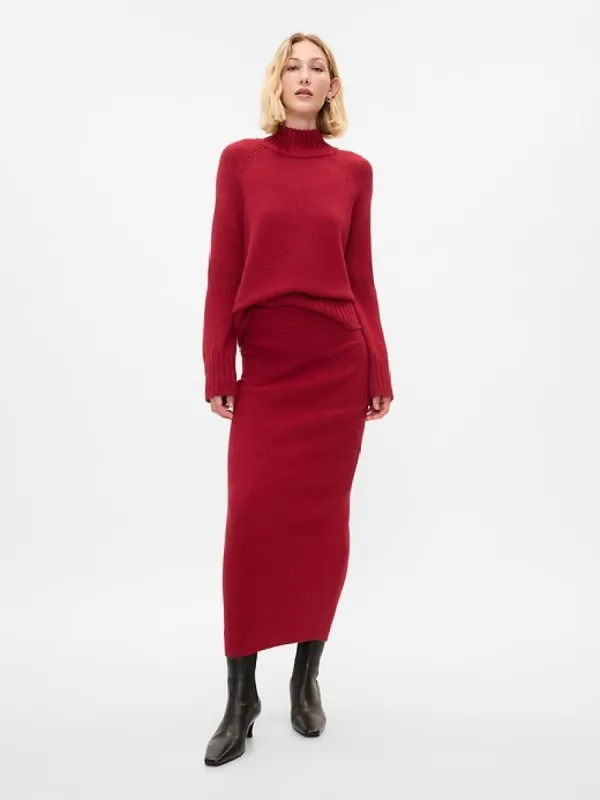 CashSoft Rib Maxi Sweater Skirt sold by GAP