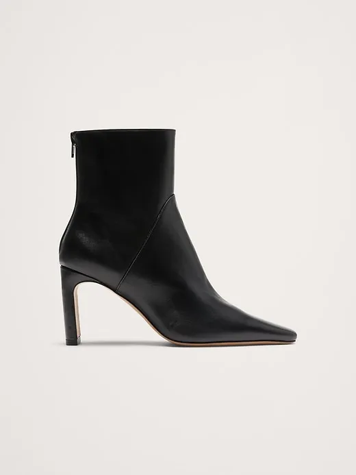 Italian Leather High-Heel Ankle Boot sold by Banana Republic