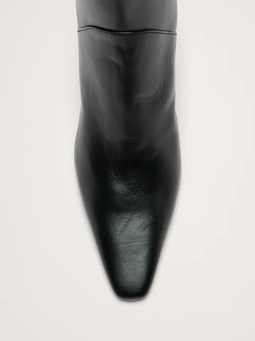 Italian Leather High-Heel Ankle Boot sold by Banana Republic product image thumbnail 4