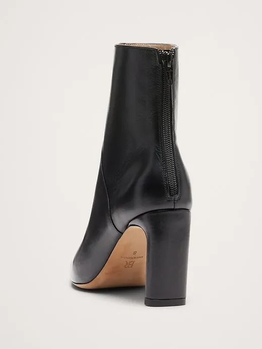 Italian Leather High-Heel Ankle Boot sold by Banana Republic product image thumbnail 5