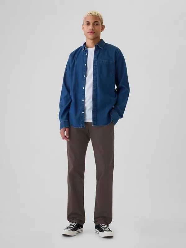 Modern Khakis in Straight Fit with GapFlex sold by GAP