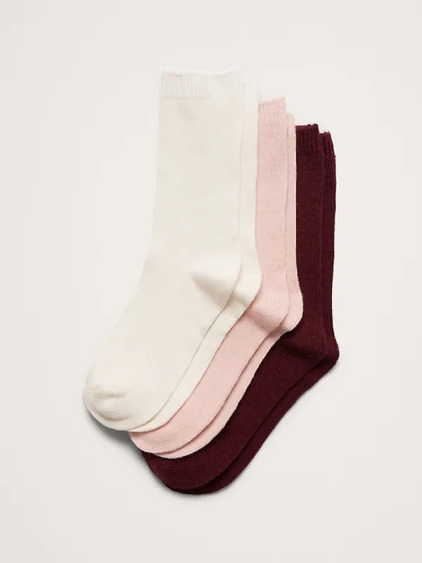 Cozy Sock with a Touch of Cashmere 3-Pack sold by Banana Republic