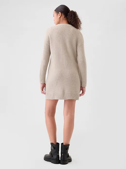 CashSoft Shaker-Stitch Mini Sweater Dress sold by GAP product image thumbnail 4