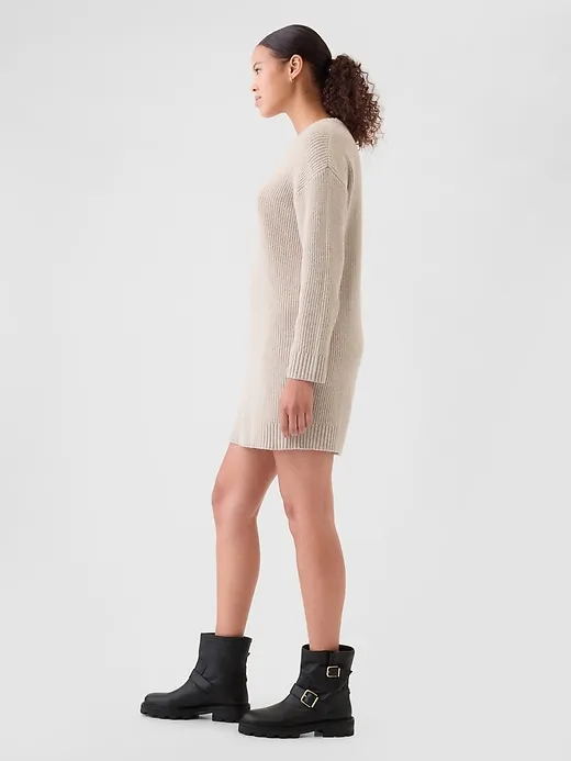 CashSoft Shaker-Stitch Mini Sweater Dress sold by GAP product image thumbnail 5