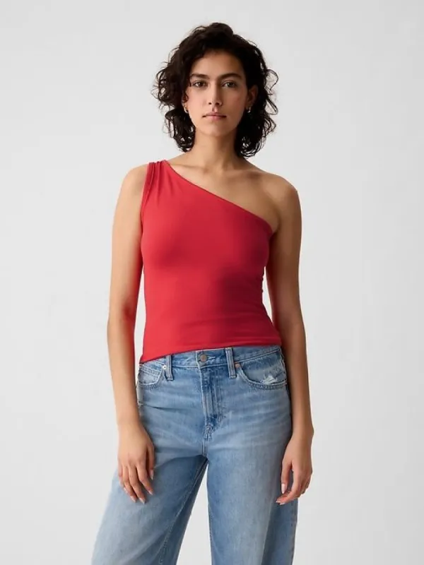 Modern One-Shoulder Cropped Tank Top sold by GAP