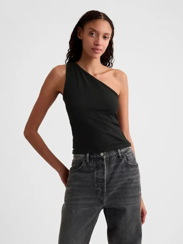 Modern One-Shoulder Cropped Tank Top sold by GAP