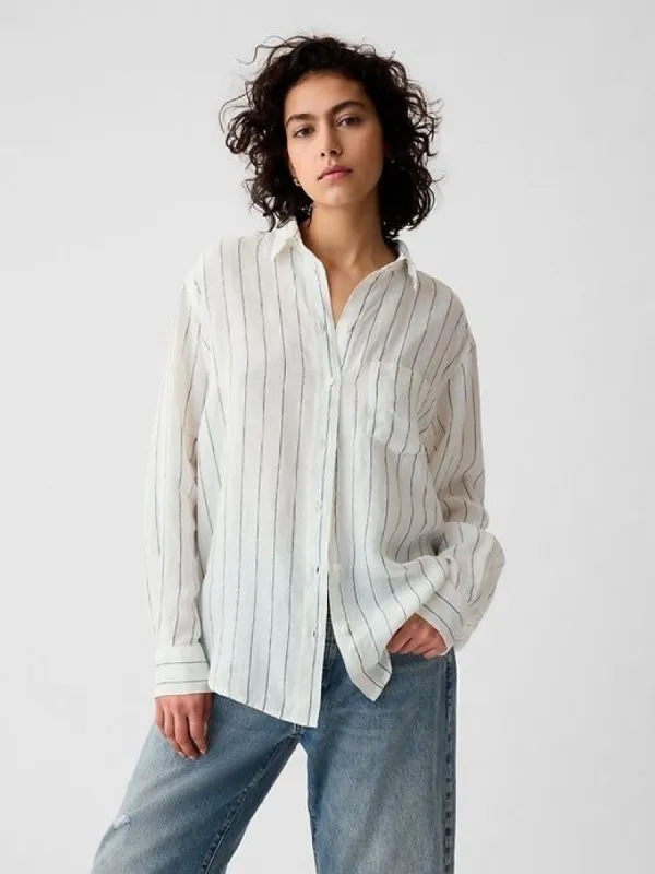 100% Linen Big Shirt sold by GAP