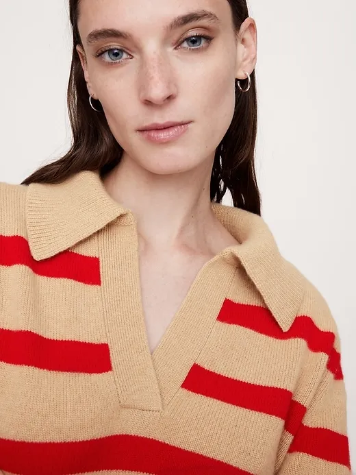 Cashmere Rugby Sweater Polo sold by Banana Republic product image thumbnail 3