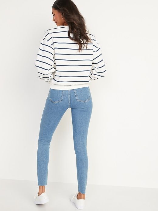 High-Waisted Rockstar Super-Skinny Ripped Ankle Jeans for Women sold by GAP product image thumbnail 2