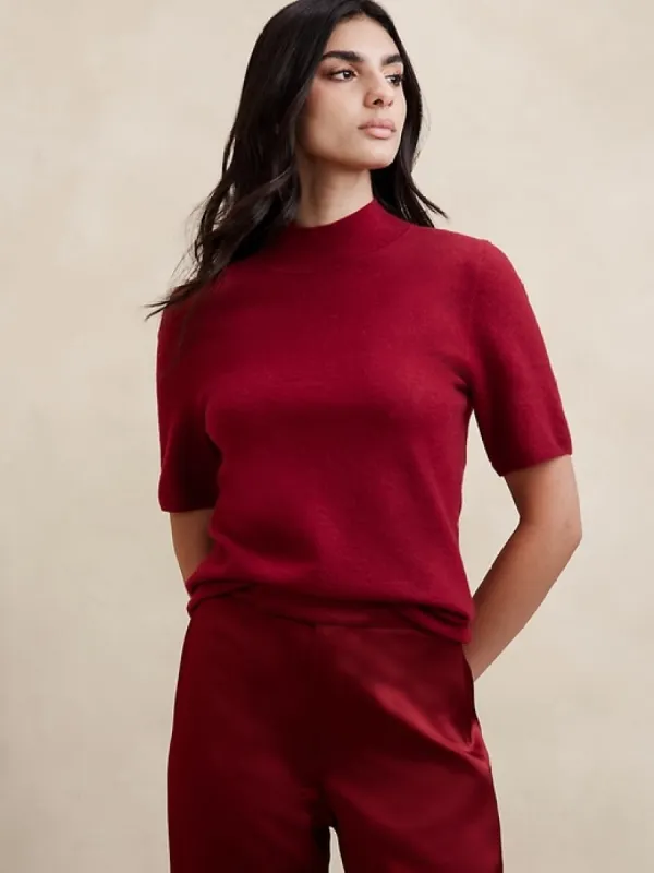 Elena Wool-Blend Sweater Top sold by Banana Republic