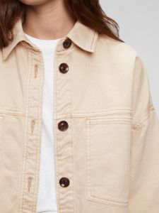 Oversized Khaki Shirt Jacket with Washwell sold by GAP