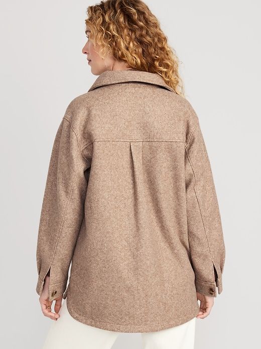 Soft-Brushed Shacket for Women sold by GAP product image thumbnail 5