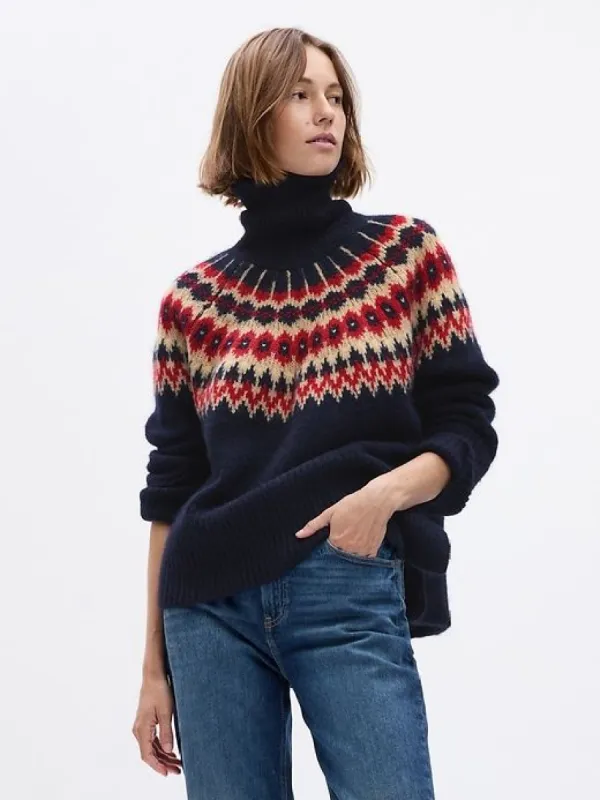 24/7 Split-Hem Fair Isle Sweater sold by GAP