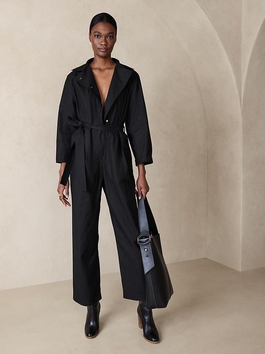 Finley Poplin Jumpsuit sold by Banana Republic