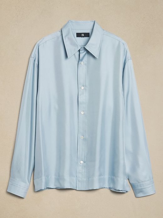 Lyam Relaxed Silk Shirt sold by Banana Republic product image thumbnail 5