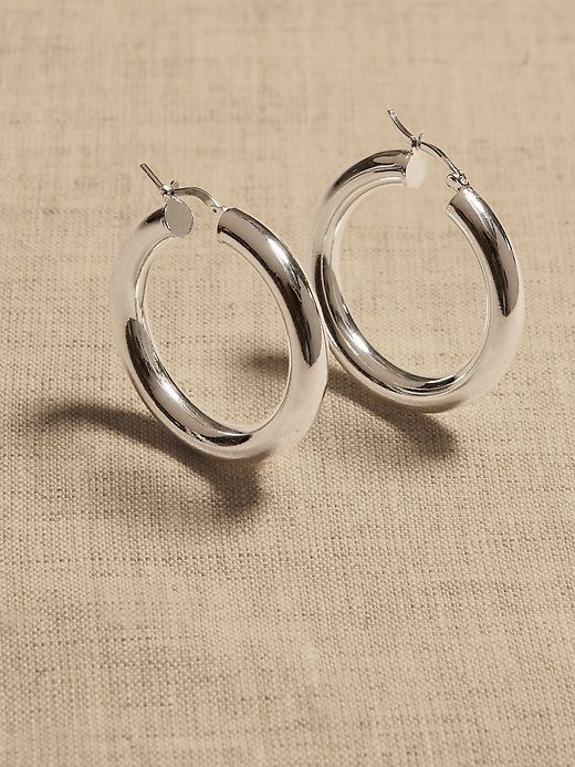 Ravena Small Hoop Earrings | Aureus + Argent sold by Banana Republic