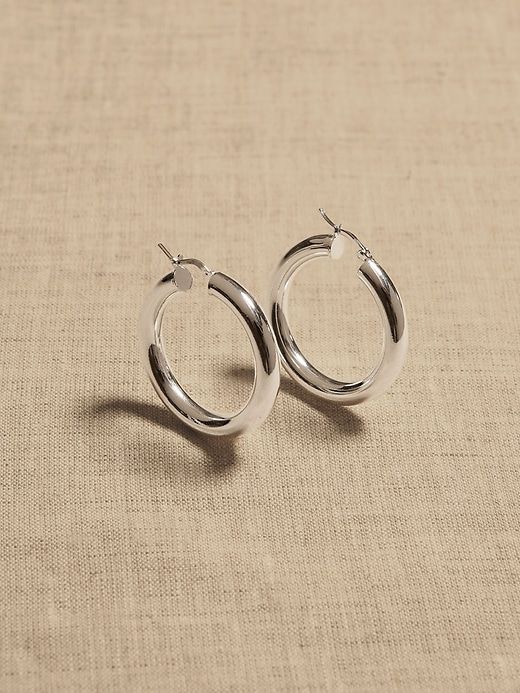 Ravena Small Hoop Earrings | Aureus + Argent sold by Banana Republic product image thumbnail 2