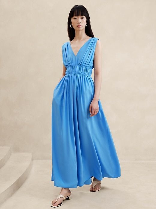 Cascade Silk Maxi Dress sold by Banana Republic