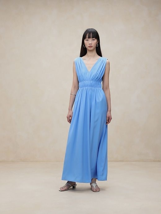 Cascade Silk Maxi Dress sold by Banana Republic product image thumbnail 5