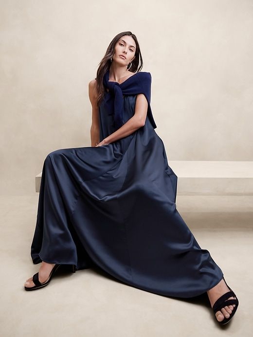 Serenade Silk Maxi Dress sold by Banana Republic product image thumbnail 3