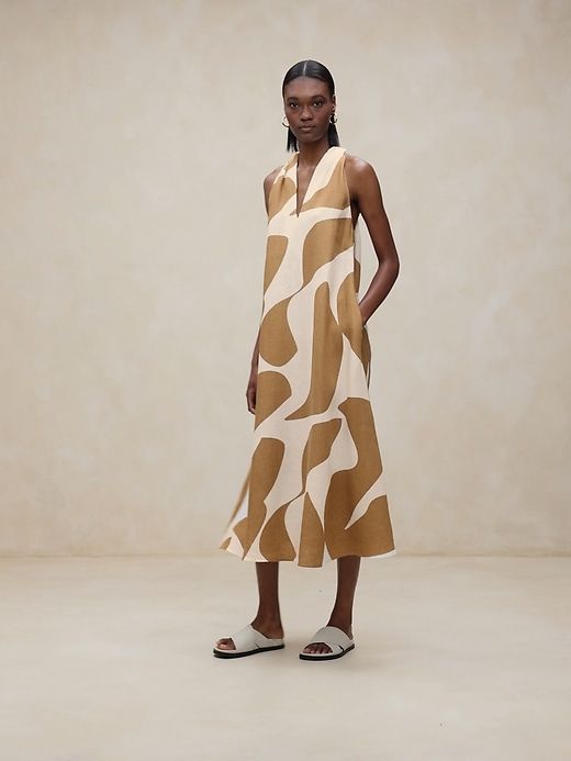 Pauline Linen Midi Dress sold by Banana Republic product image thumbnail 5