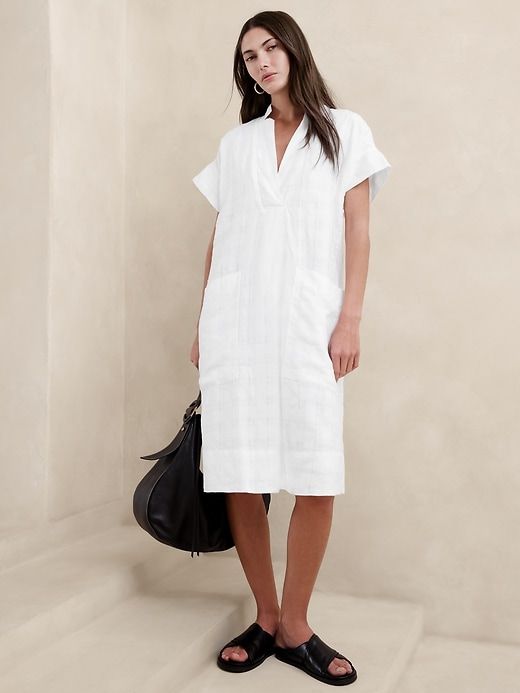 Laurel Linen-Cotton Utility Dress sold by Banana Republic