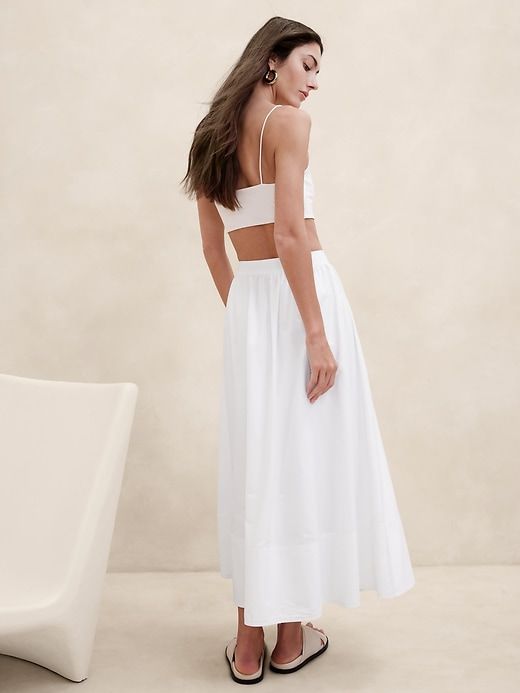 Ariella Poplin Midi Skirt sold by Banana Republic product image thumbnail 2