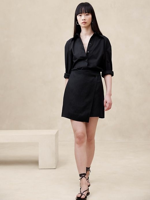 Lina Linen Mini Skirt sold by Banana Republic