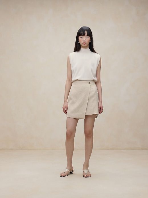 Lina Linen Mini Skirt sold by Banana Republic product image thumbnail 5