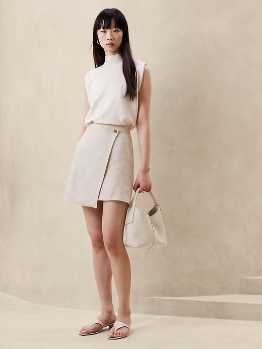 Lina Linen Mini Skirt sold by Banana Republic