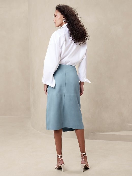 Helena Suede Wrap Skirt sold by Banana Republic product image thumbnail 2