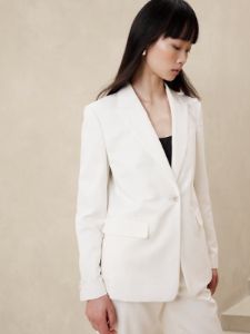 Seahaven Slim Italian Cotton-Linen Blazer sold by Banana Republic