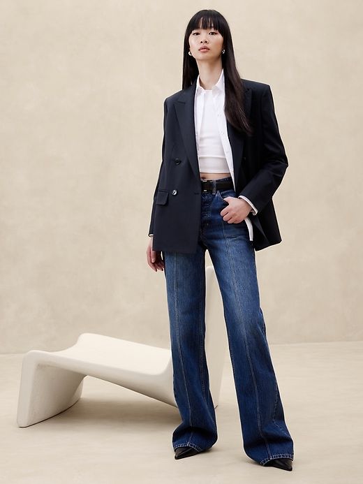 Siena Relaxed Italian Wool Blazer sold by Banana Republic