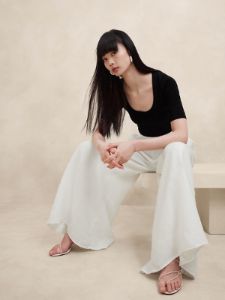 Lina Linen Wide-Leg Pant sold by Banana Republic