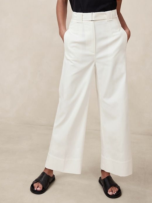 Oceanside Wide-Leg Cropped Pant sold by Banana Republic product image thumbnail 3