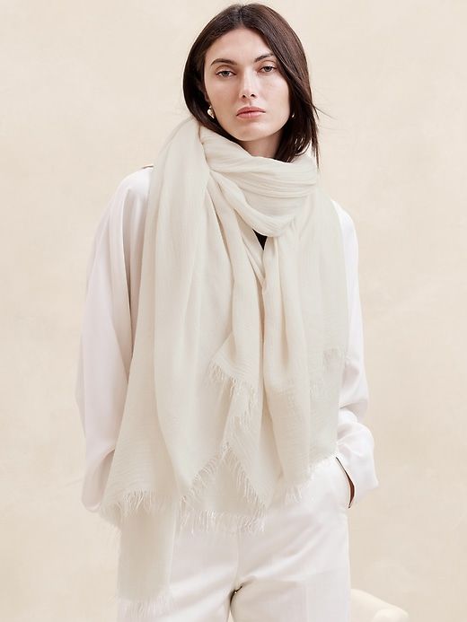 Caro Viscose-Cashmere Layering Scarf sold by Banana Republic product image thumbnail 2