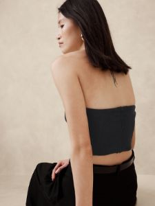 Lisa Linen Strapless Top sold by Banana Republic
