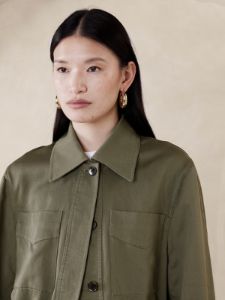 Lucia Cotton-Linen Jacket sold by Banana Republic