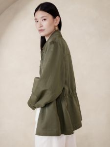 Lucia Cotton-Linen Jacket sold by Banana Republic