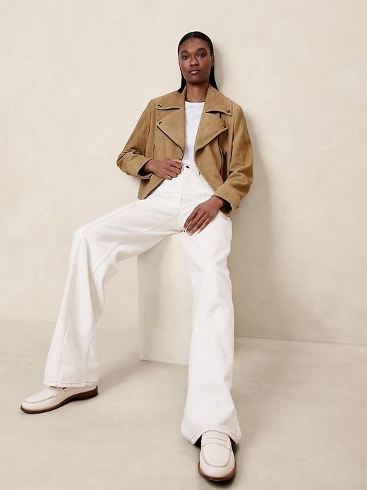 Enola Suede Moto Jacket sold by Banana Republic product image thumbnail 3