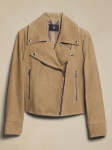 Enola Suede Moto Jacket sold by Banana Republic