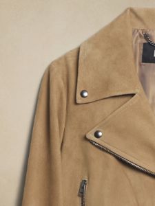 Enola Suede Moto Jacket sold by Banana Republic