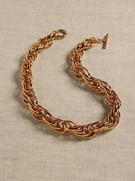 Ambra Oval Multilink Chain Necklace | Aureus + Argent sold by Banana Republic product image thumbnail 3