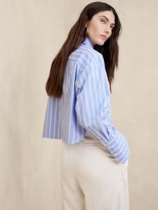 The Boxy Crop Shirt sold by Banana Republic